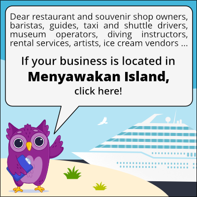 to business owners in Menyawakan Island