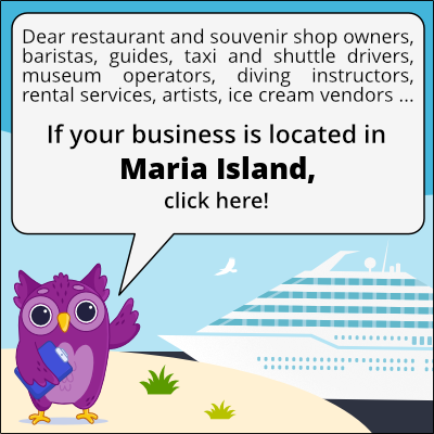 to business owners in Maria Island