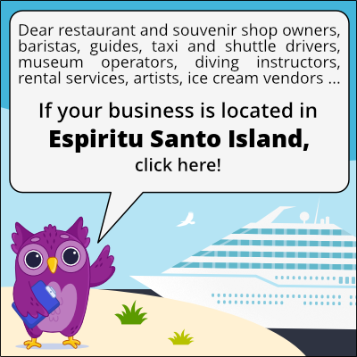 to business owners in Espiritu Santo Island